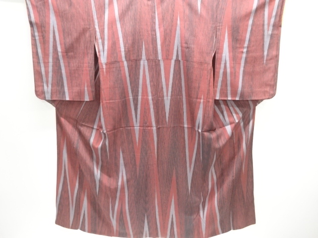 大正ロマン　絣柄織り出しお召着物